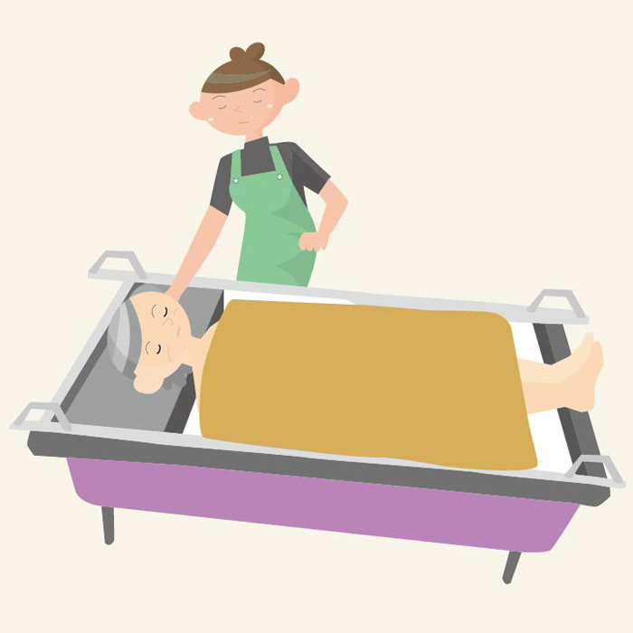 ファミリーホール船橋のお薦めサービス、湯灌の儀式110,000円